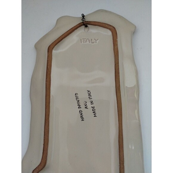 Vintage Italy Wall‎ Placques Home Front Door  With grape Vines Rectangle Ceramic - Picture 5 of 6